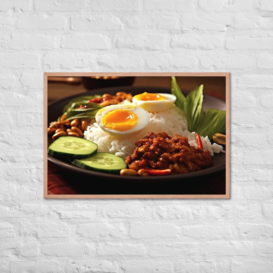 Nasi Lemak Framed poster 🤤 from Yumify.AI