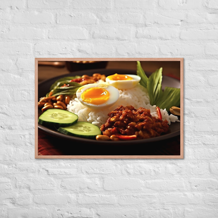 Nasi Lemak Framed poster 🤤 from Yumify.AI