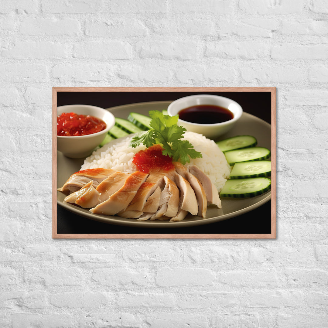 Hainanese Chicken Rice Framed poster 🤤 from Yumify.AI