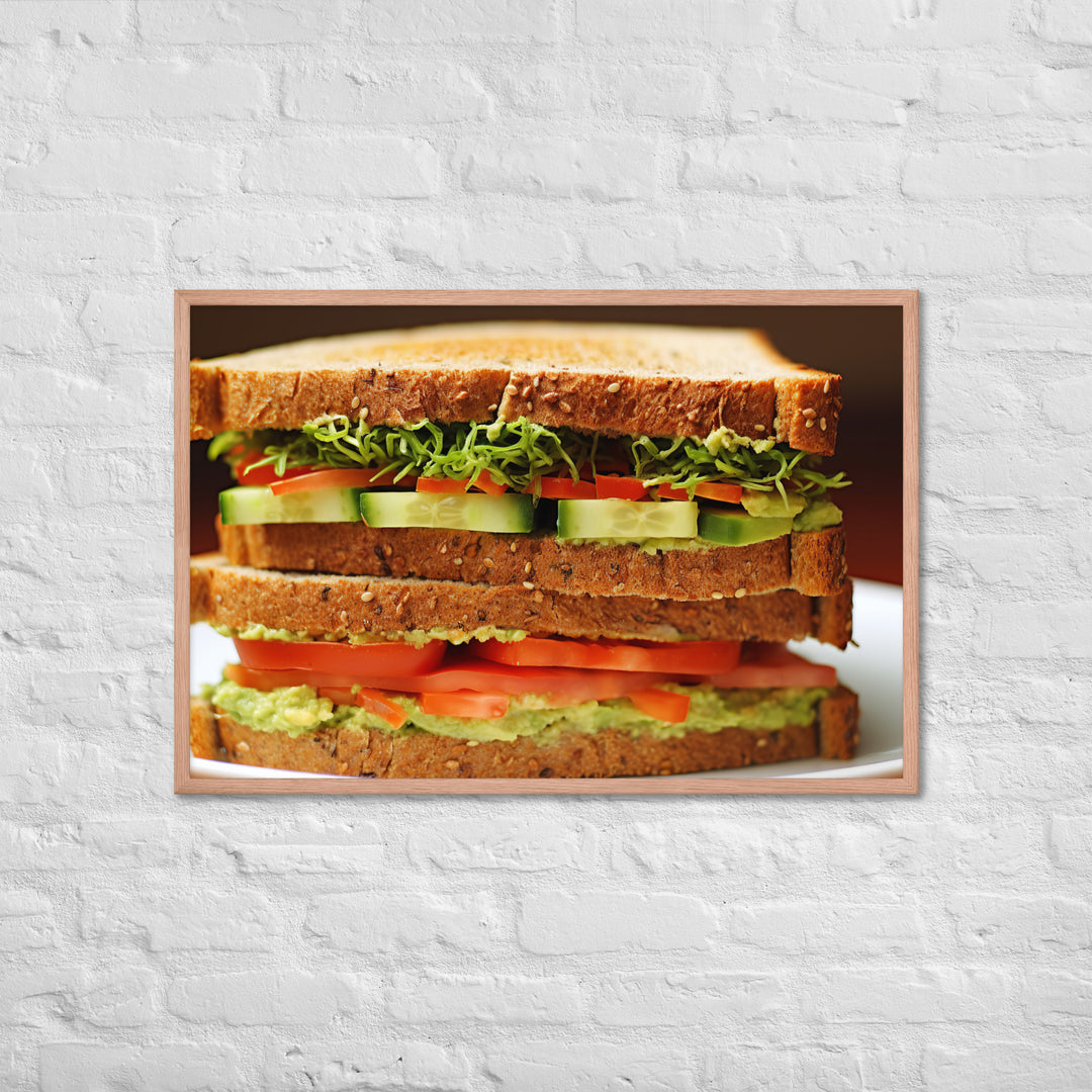 Veggie Sandwich Framed poster 🤤 from Yumify.AI