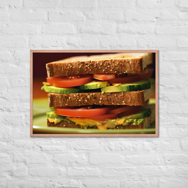 Veggie Sandwich Framed poster 🤤 from Yumify.AI