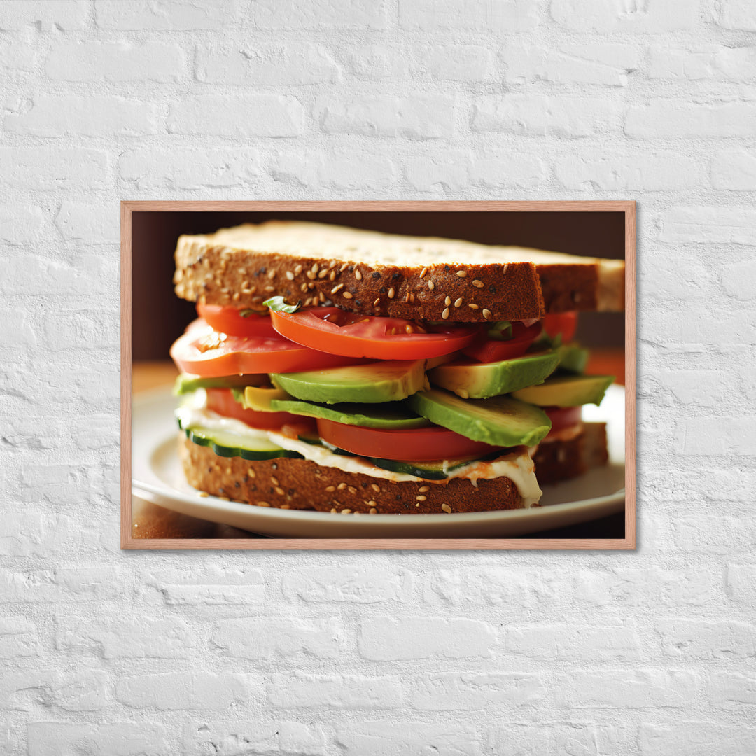 Veggie Sandwich Framed poster 🤤 from Yumify.AI