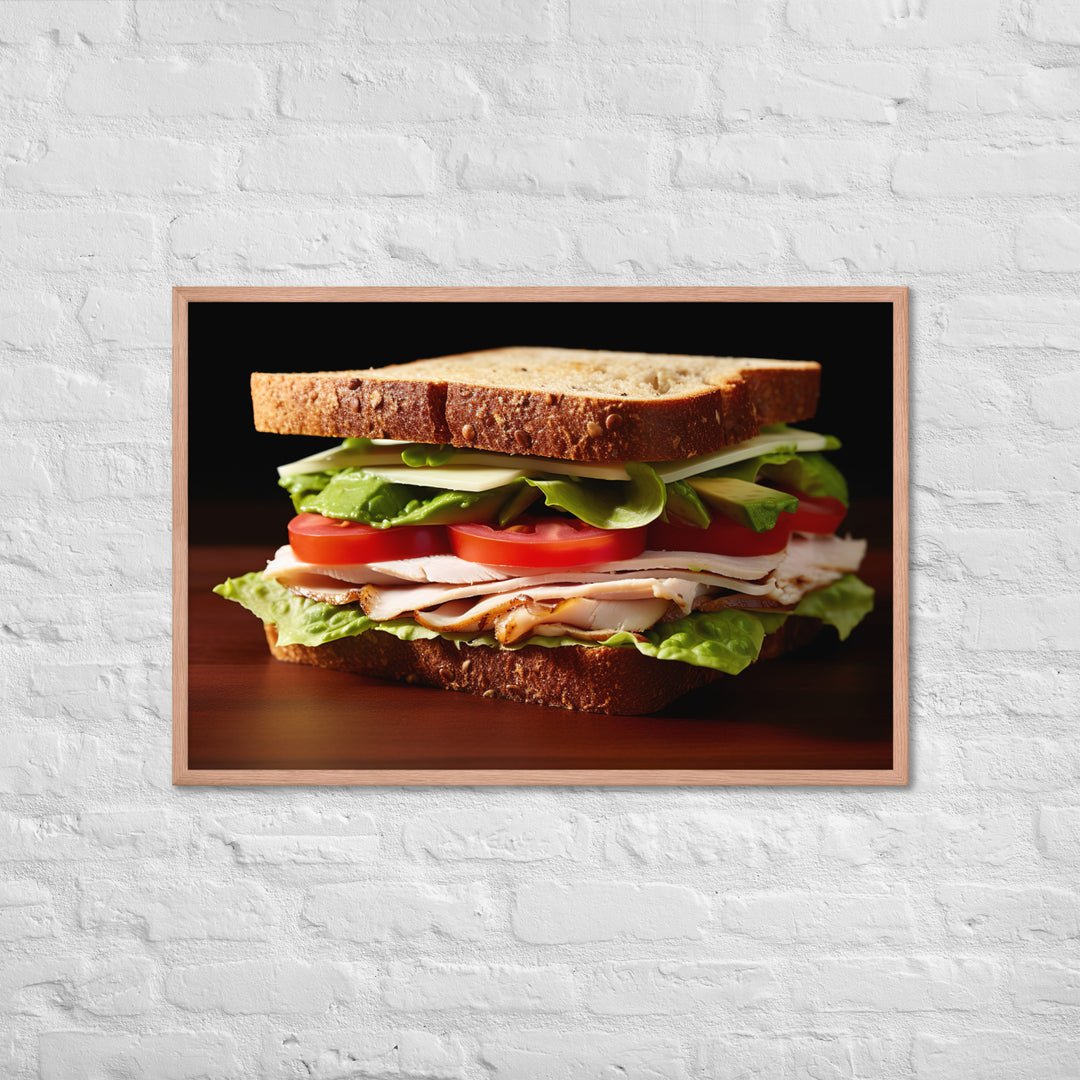 Turkey and Avocado Sandwich Framed poster 🤤 from Yumify.AI