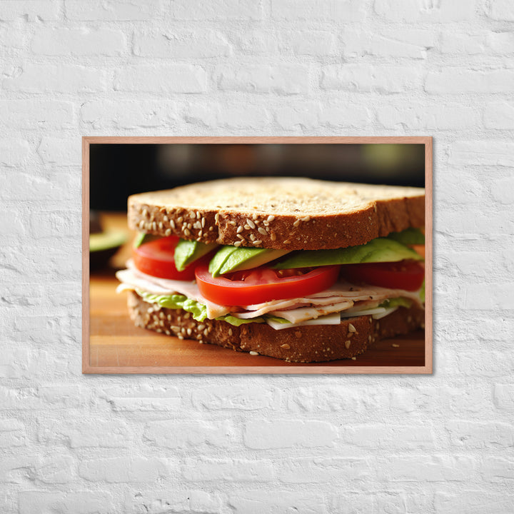 Turkey and Avocado Sandwich Framed poster 🤤 from Yumify.AI