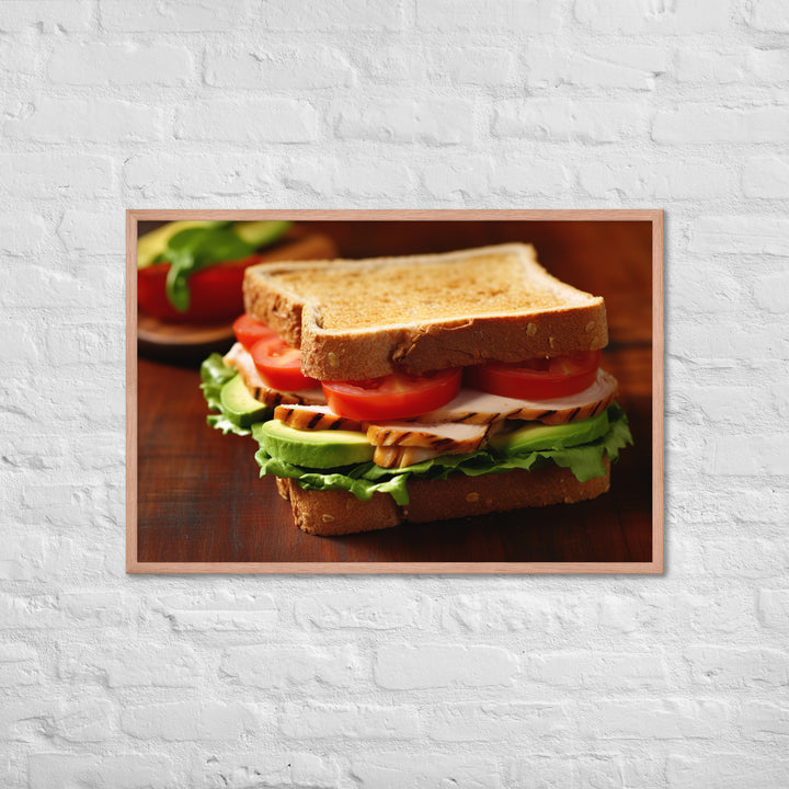 Turkey and Avocado Sandwich Framed poster 🤤 from Yumify.AI