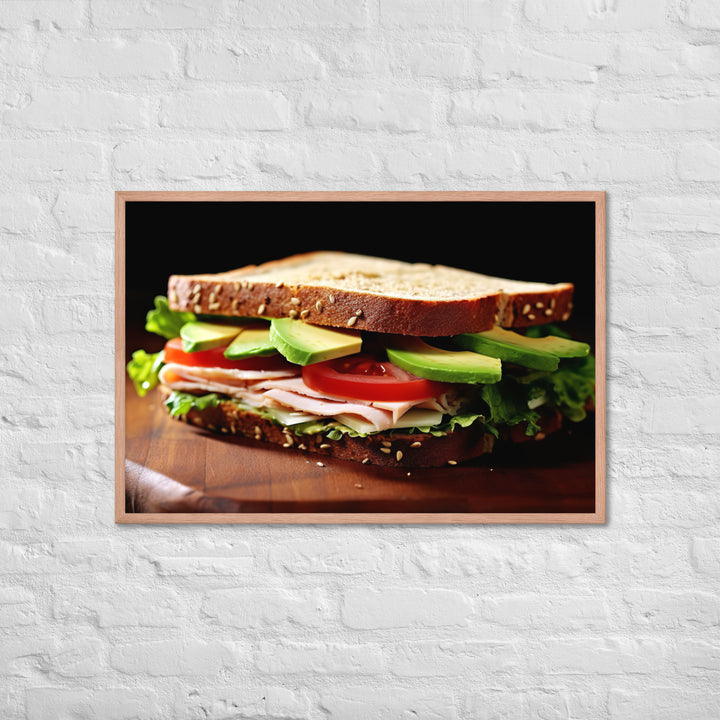 Turkey and Avocado Sandwich Framed poster 🤤 from Yumify.AI