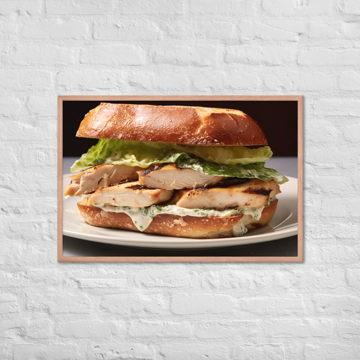 Chicken Caesar Sandwich Framed poster 🤤 from Yumify.AI