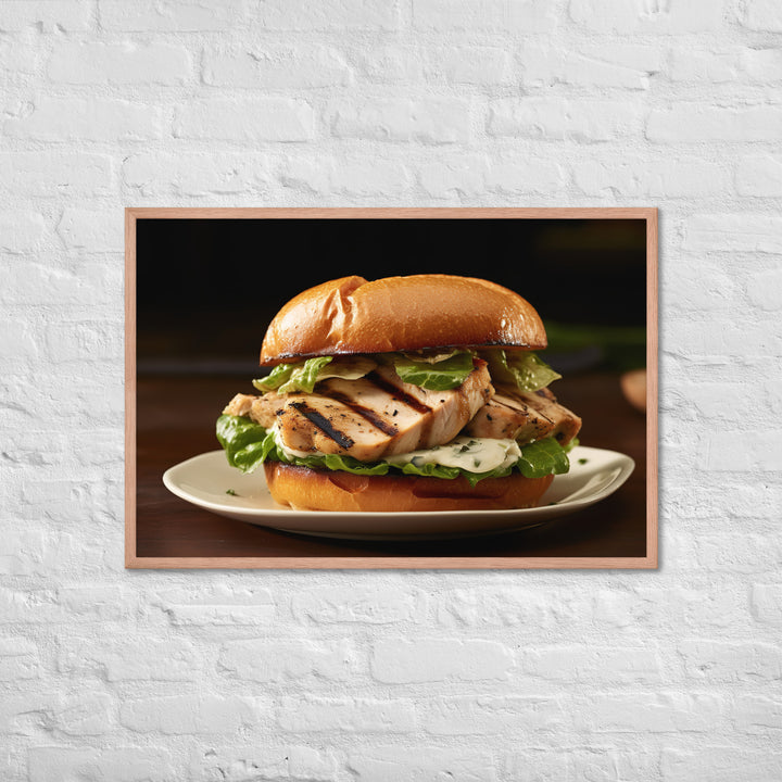 Chicken Caesar Sandwich Framed poster 🤤 from Yumify.AI