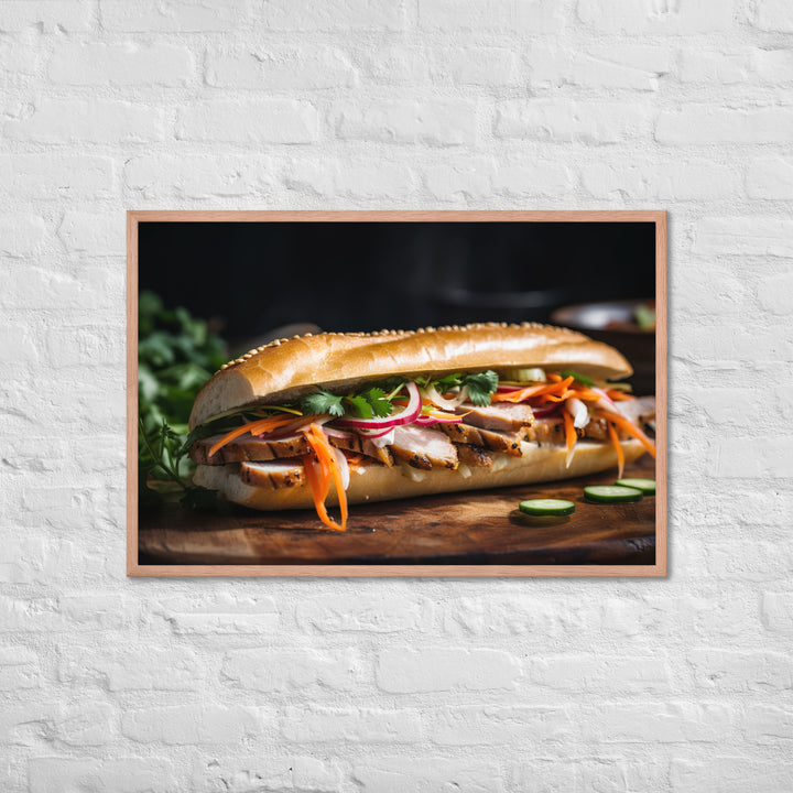 Grilled Pork and Pickled Vegetables Framed poster 🤤 from Yumify.AI