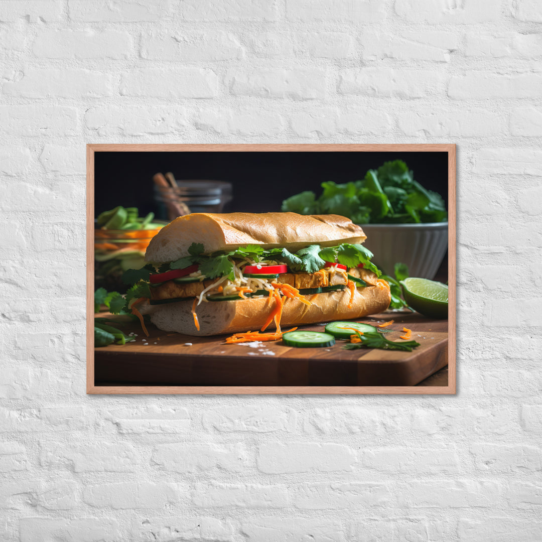 Grilled Pork and Pickled Vegetables Framed poster 🤤 from Yumify.AI