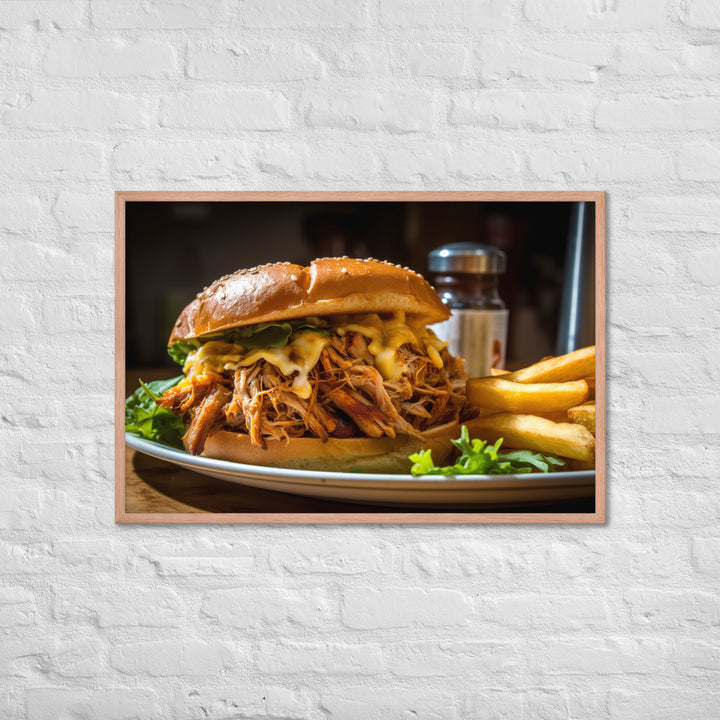 Pulled Pork Sandwich Framed poster 🤤 from Yumify.AI