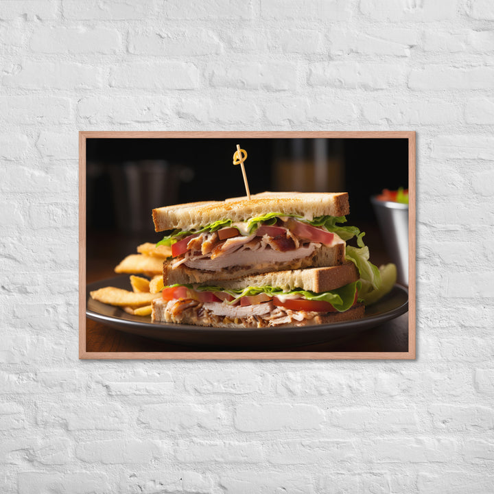 Triple decker Club sandwich Framed poster 🤤 from Yumify.AI