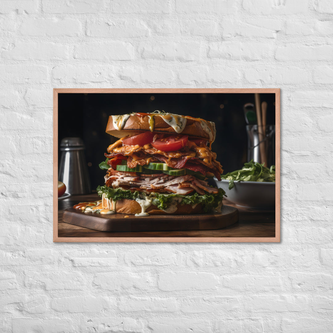 The Ultimate Club Sandwich Framed poster 🤤 from Yumify.AI