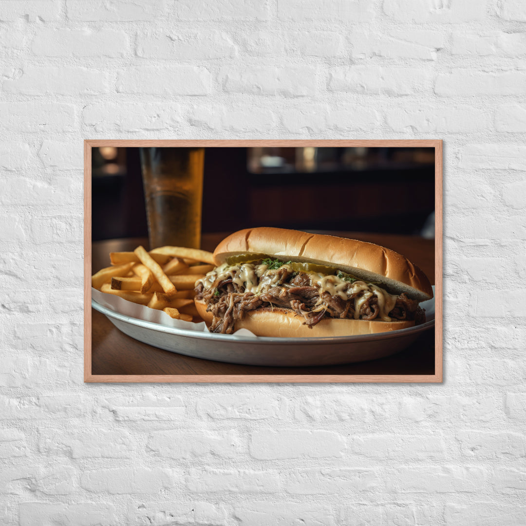 The Perfect Philly Cheesesteak Combo Framed poster 🤤 from Yumify.AI