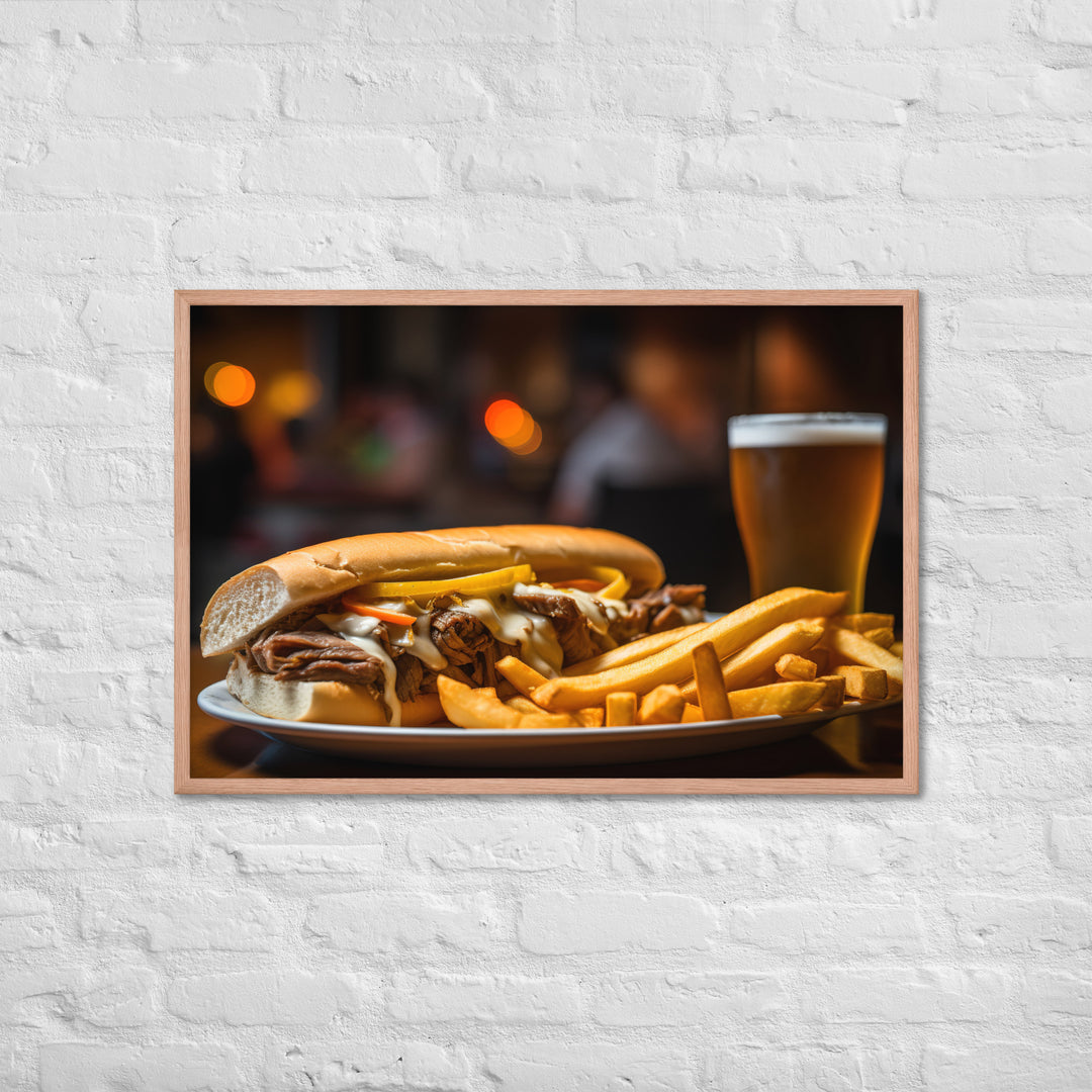 The Perfect Philly Cheesesteak Combo Framed poster 🤤 from Yumify.AI