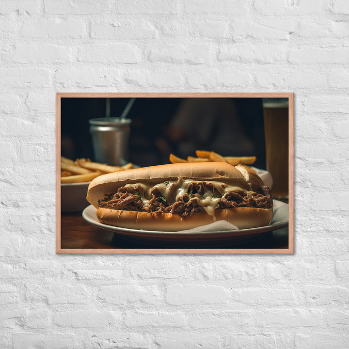 The Perfect Philly Cheesesteak Combo Framed poster 🤤 from Yumify.AI