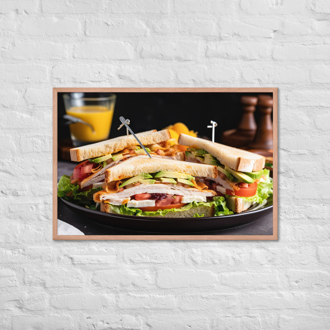 The Perfect Club Sandwich Framed poster 🤤 from Yumify.AI