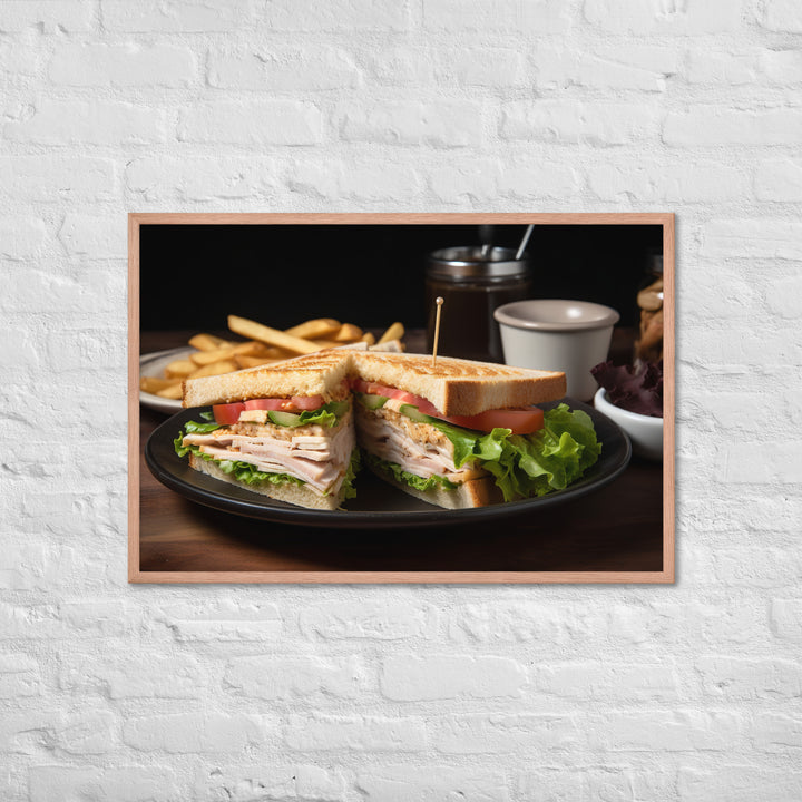 The Perfect Club Sandwich Framed poster 🤤 from Yumify.AI