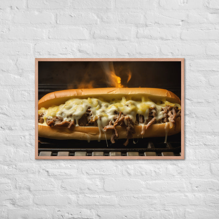 Sizzling Philly Cheesesteak Framed poster 🤤 from Yumify.AI