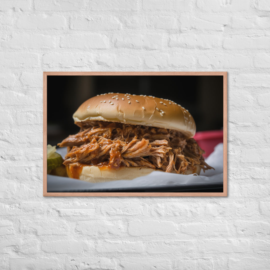 Pulled Pork Sandwich Framed poster 🤤 from Yumify.AI