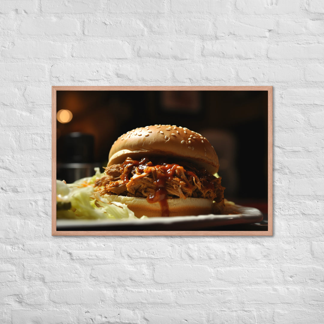 Pulled Pork Sandwich Framed poster 🤤 from Yumify.AI