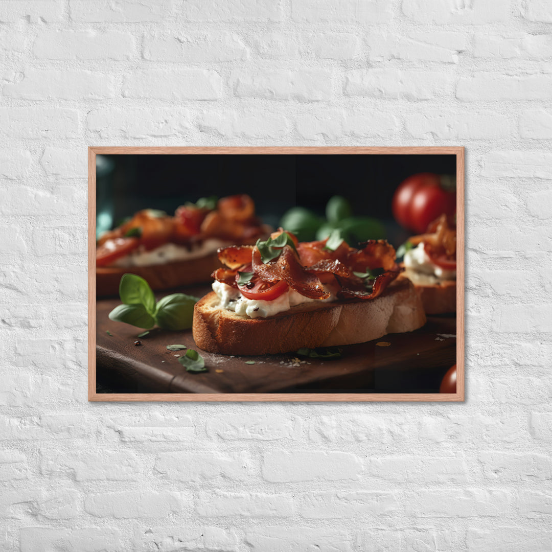 Open Faced BLT Crostini Framed poster 🤤 from Yumify.AI