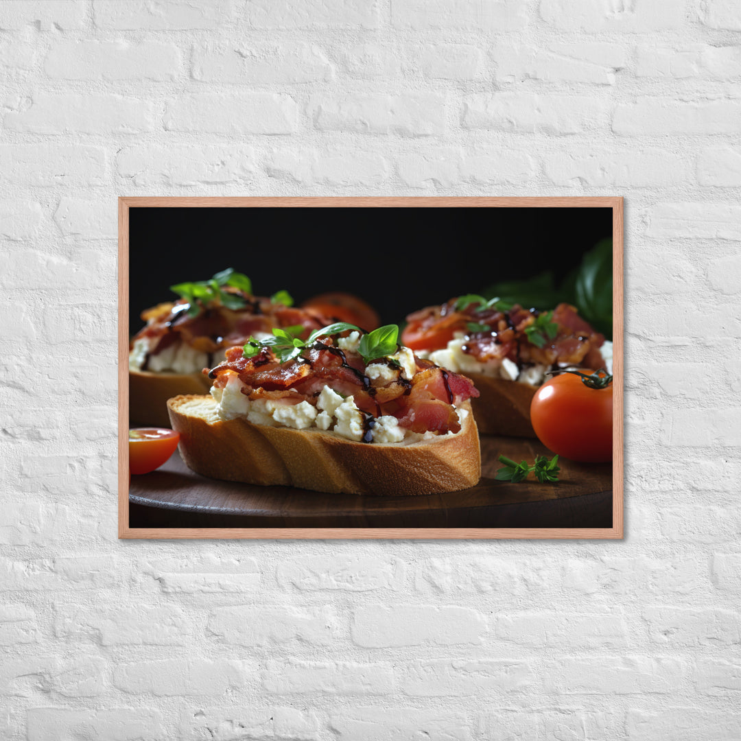 Open Faced BLT Crostini Framed poster 🤤 from Yumify.AI