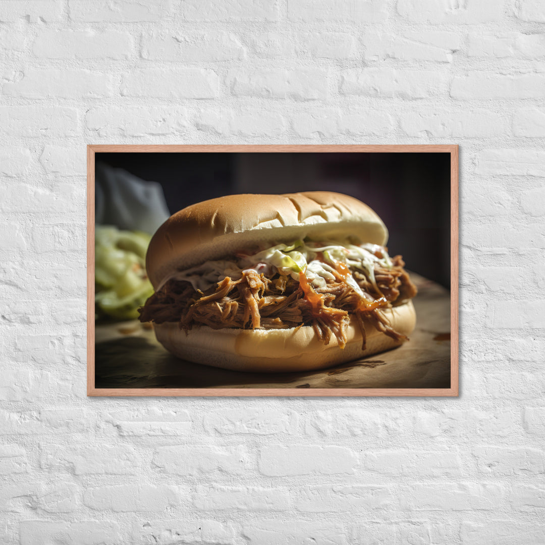 Pulled Pork Perfection Framed poster 🤤 from Yumify.AI