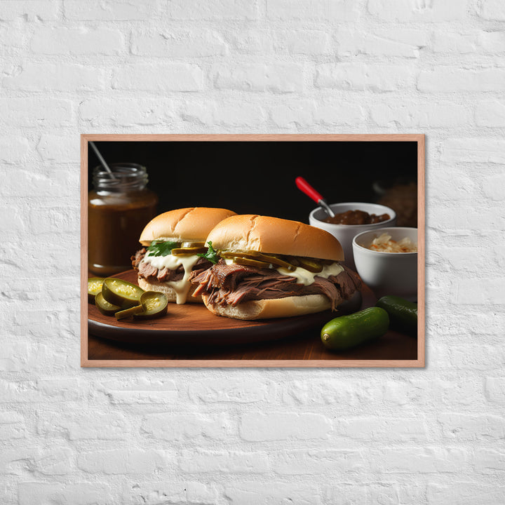 French Dip with Horseradish Mayo Framed poster 🤤 from Yumify.AI