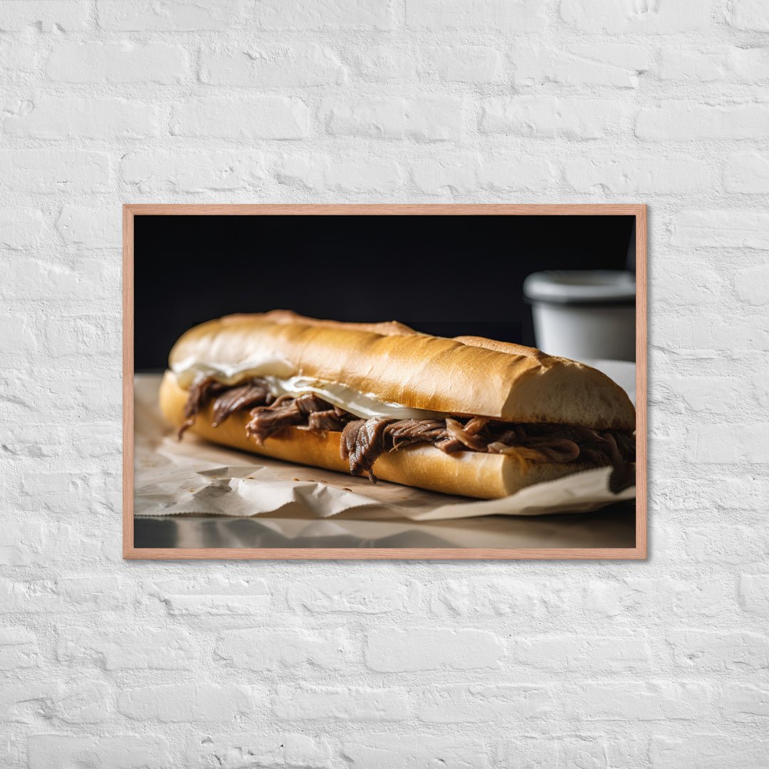 French Dip Sandwich for Lunch Framed poster 🤤 from Yumify.AI