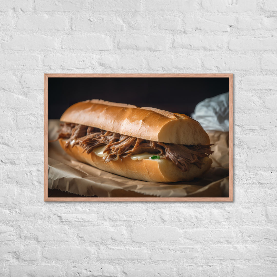 French Dip Sandwich for Lunch Framed poster 🤤 from Yumify.AI