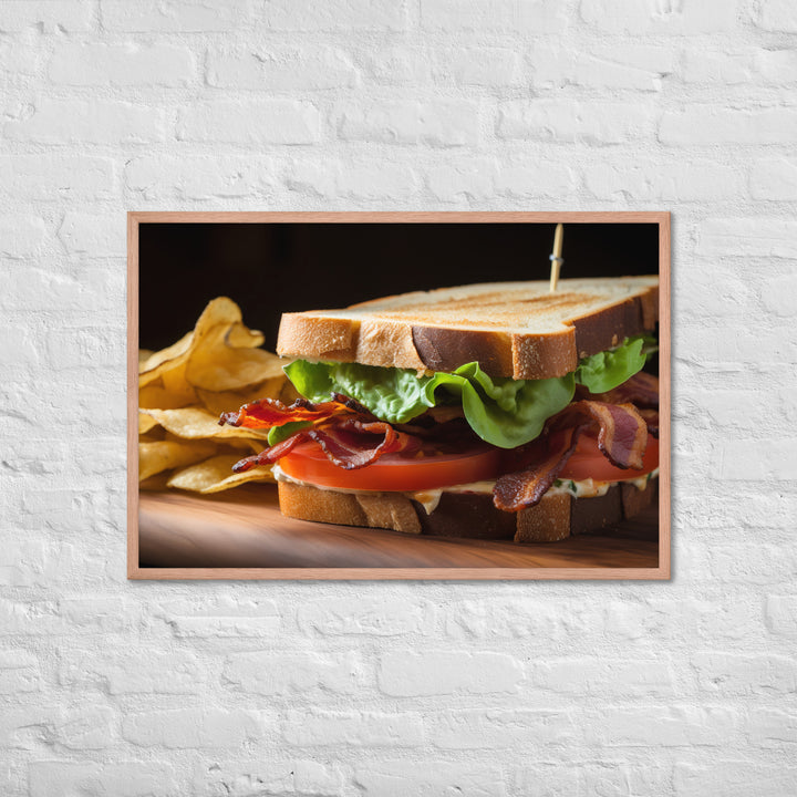 A beautifully crafted BLT sandwich Framed poster 🤤 from Yumify.AI