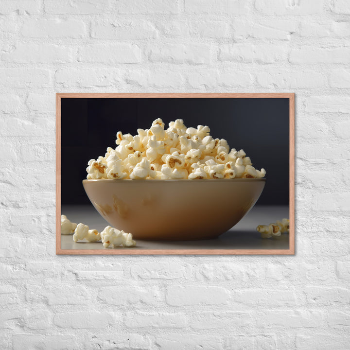 White Cheddar Popcorn Framed poster 🤤 from Yumify.AI