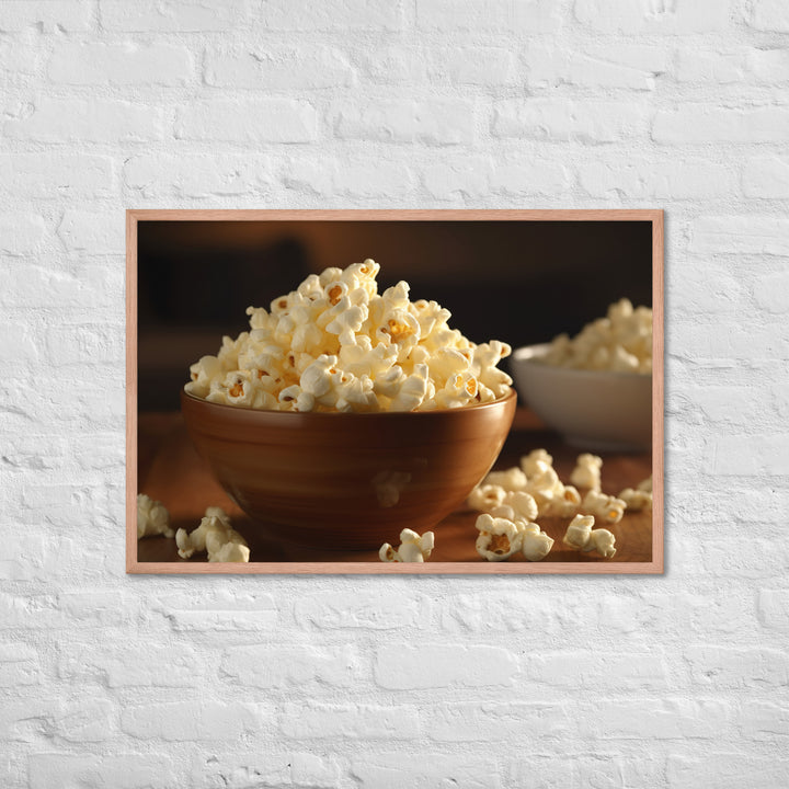 White Cheddar Popcorn Framed poster 🤤 from Yumify.AI