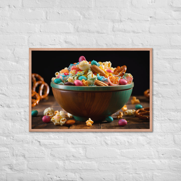 Popcorn Party Mix Framed poster 🤤 from Yumify.AI