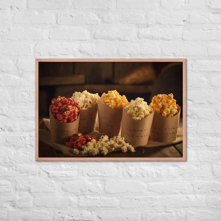 Gourmet Popcorn Trio Framed poster 🤤 from Yumify.AI