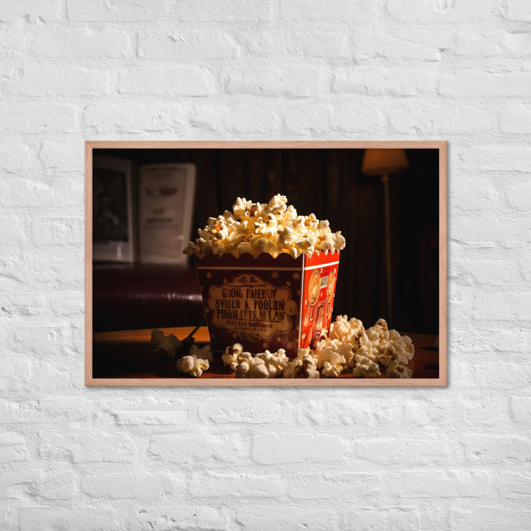 Classic Movie Night Popcorn Framed poster 🤤 from Yumify.AI