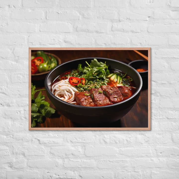 Bun Bo Hue Framed poster 🤤 from Yumify.AI