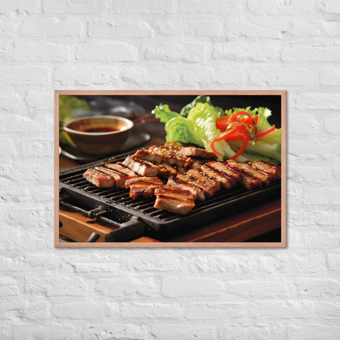 Samgyeopsal Framed poster 🤤 from Yumify.AI