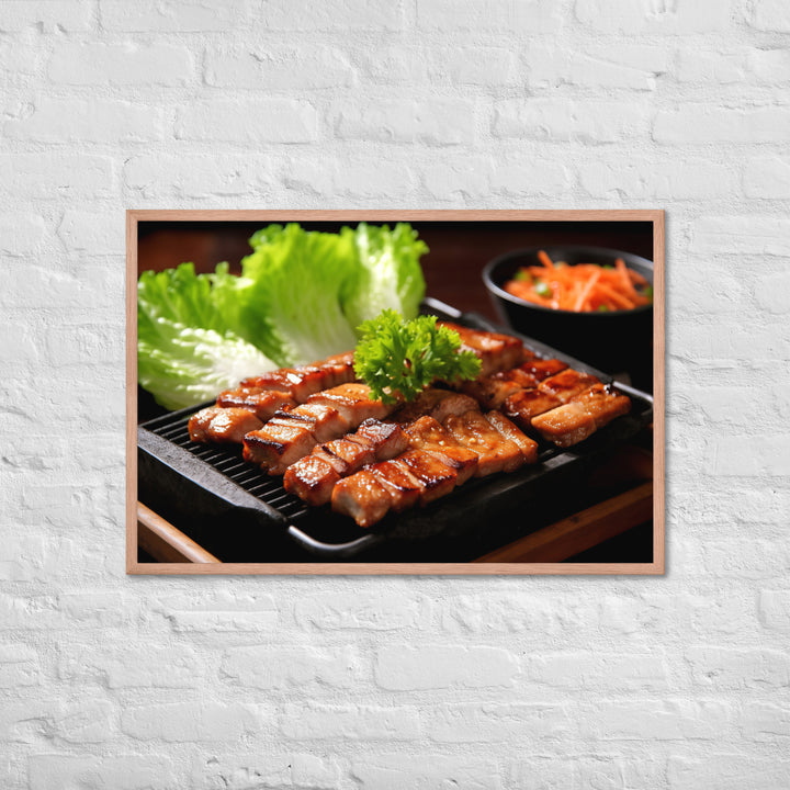 Samgyeopsal Framed poster 🤤 from Yumify.AI