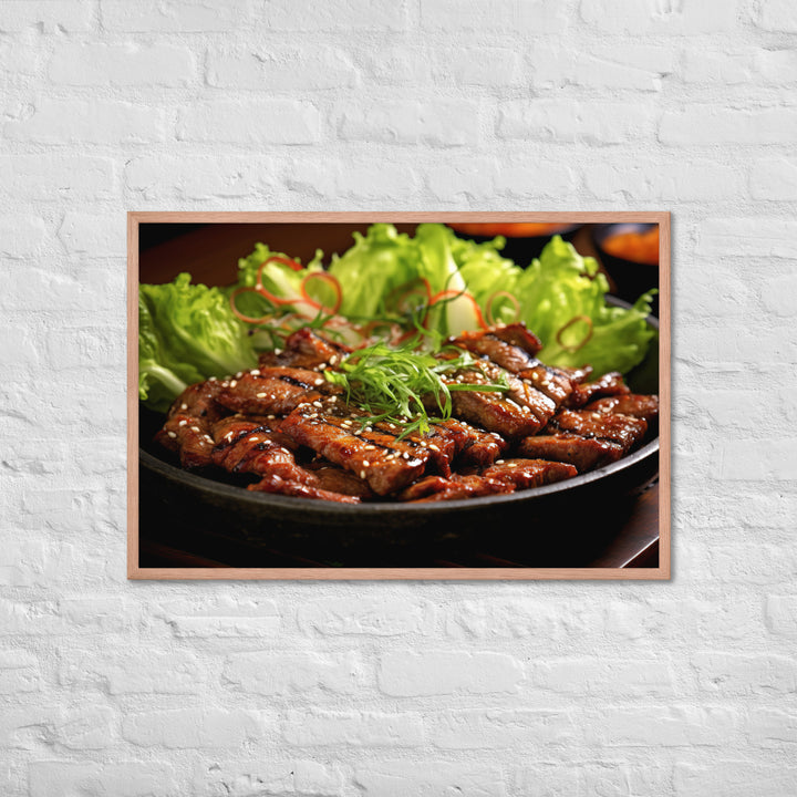 Korean BBQ Framed poster 🤤 from Yumify.AI