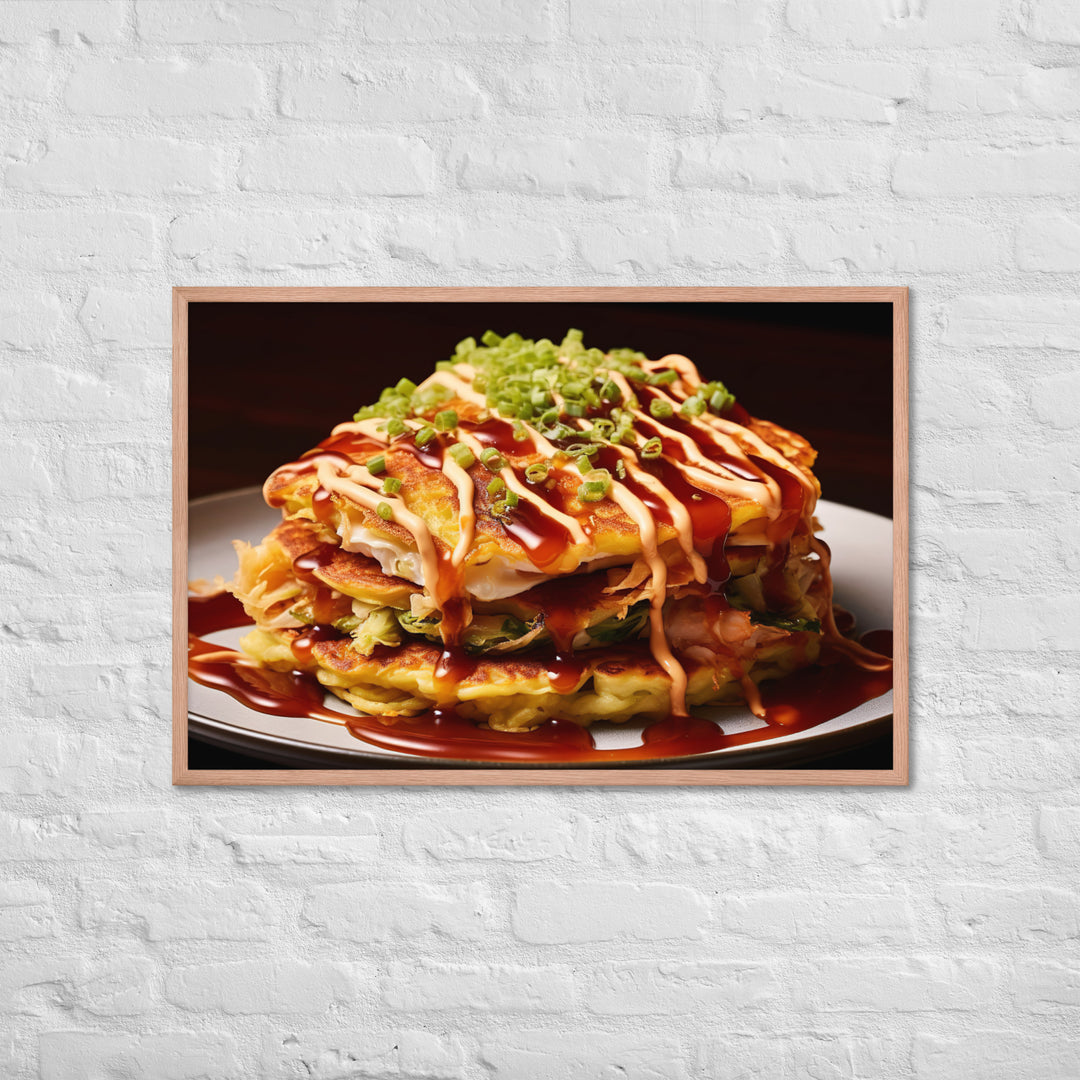 Okonomiyaki Framed poster 🤤 from Yumify.AI