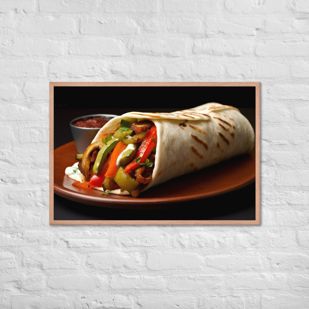 Vegetarian Shawarma Framed poster 🤤 from Yumify.AI