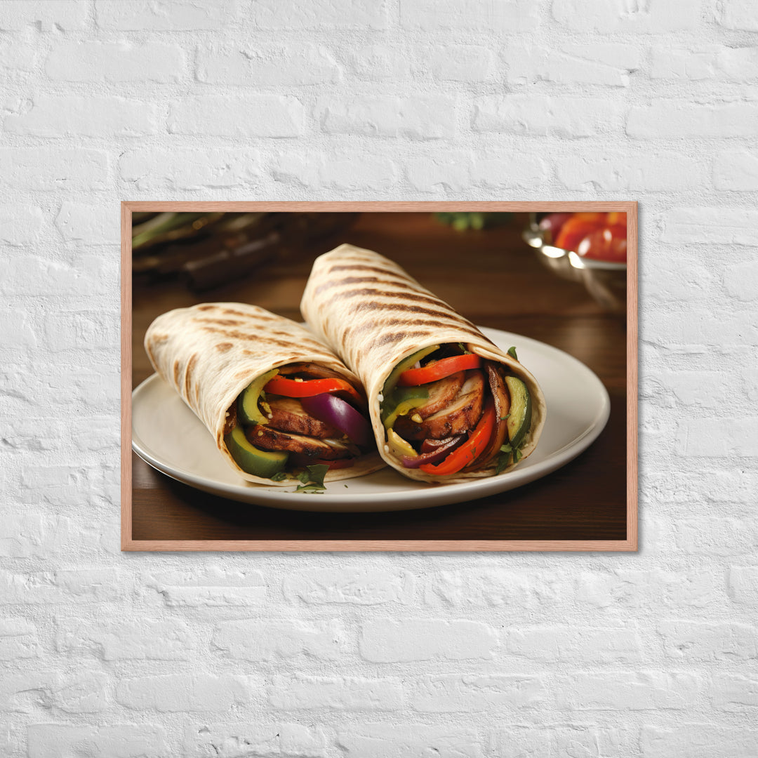 Vegetarian Shawarma Framed poster 🤤 from Yumify.AI