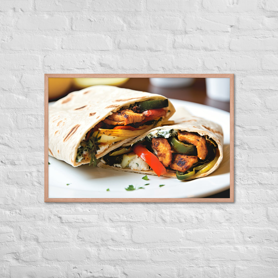 Vegetarian Shawarma Framed poster 🤤 from Yumify.AI