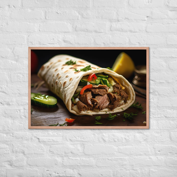 Lamb Shawarma Framed poster 🤤 from Yumify.AI