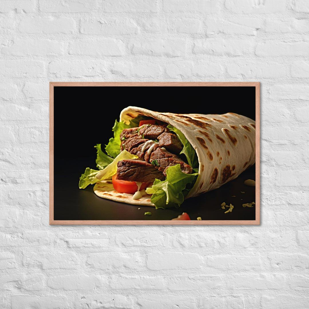 Lamb Shawarma Framed poster 🤤 from Yumify.AI