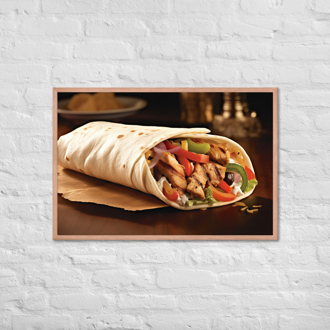 Chicken Shawarma Framed poster 🤤 from Yumify.AI