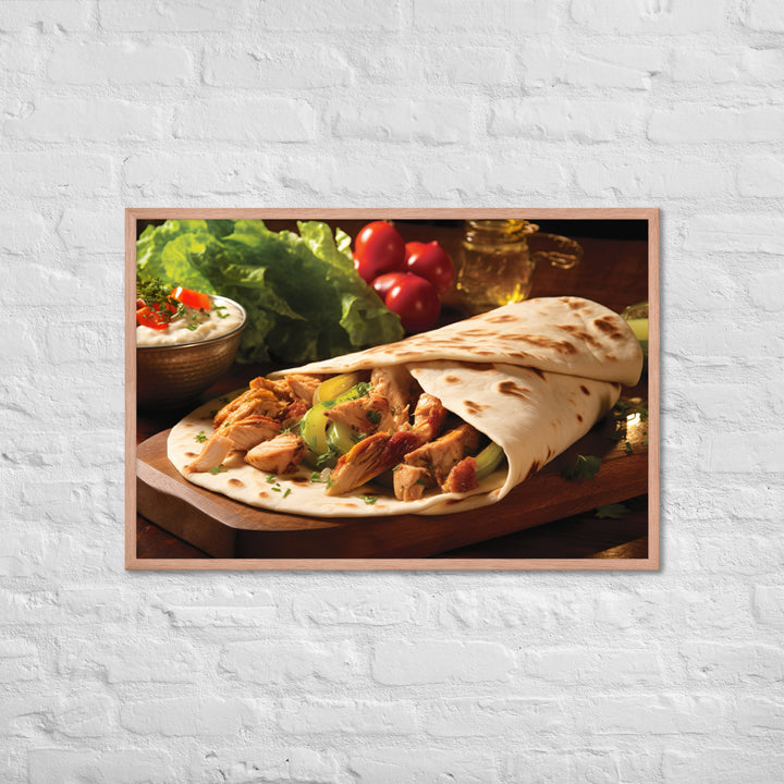 Chicken Shawarma Framed poster 🤤 from Yumify.AI