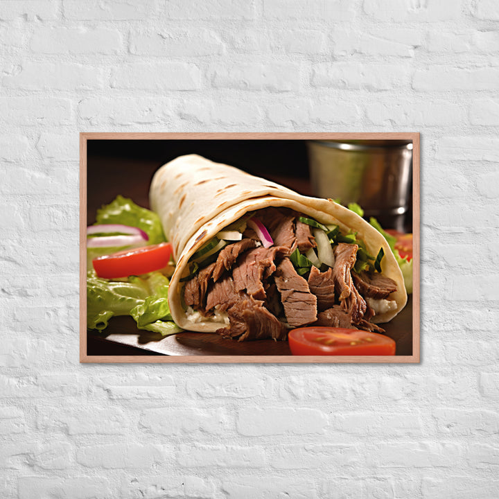 Beef Shawarma Framed poster 🤤 from Yumify.AI